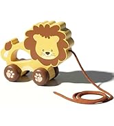 WoodenEdu Baby Toys Car,Wooden Pull Along Toddler Toy, Developmental Toy for 1 Year Old Girl Boy ...