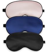 Sleep Mask, Silk Eye Mask for Sleeping with Adjustable Strap, Satin Blackout Sleeping Eye Mask fo...
