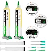 Kaisiking No Clean Soldering Flux Paste (10cc) & Desoldering Wick Kit - Premium Rosin Flux for El...