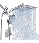 Shower Head, Rain Shower Head with Handheld Spray Combo, 10 Inch Adjustable High Pressure Rainfal...