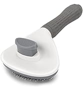 Depets Self Cleaning Slicker Brush, Dog Cat Bunny Pet Grooming Shedding Brush - Easy to Remove Lo...