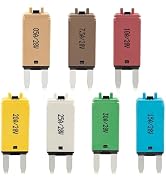 NuIth ATM Manual Reset Fuse Kit, 5A 7.5A 10A 15A 20A 25A 30A Low Profile Mini Blade Resettable Ci...