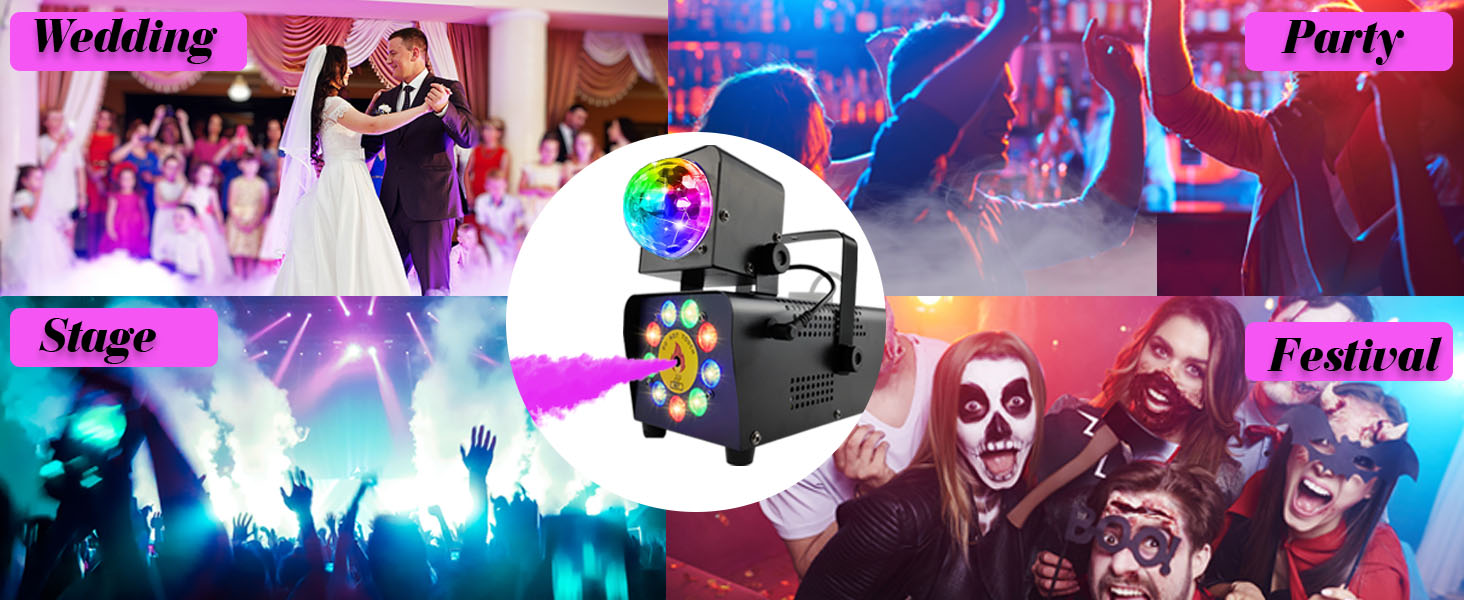 disco fog machine colored smoke small fog machine indoor wedding led fog machine remote control