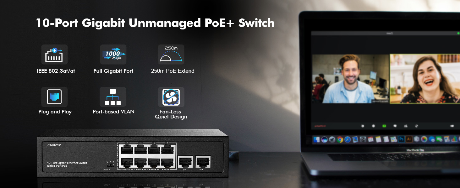 10 port gigabit poe switch