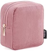 WantGor Small Corduroy Makeup Bag, Mini Cosmetic Storage Bags Coin Purse Zipper Pouch Travel Cosm...
