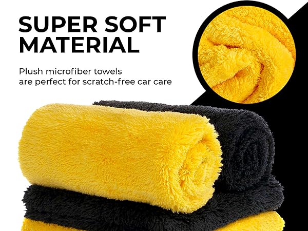 Super Soft Drying Edgeless Microfiber Towels for Cars Detailing Buffing