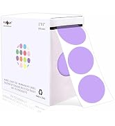 PARLAIM 1 Inch Round Label Permanent Color Code Dot Stickers, 1000 Labels per Roll (Lavender)