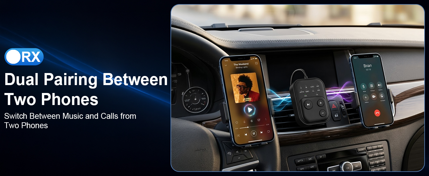 Bluetooth 6.0 Audio Transmitter Receiver