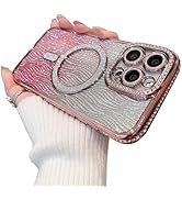 Uioeua for iPhone 11 Pro Max Magsafe Case,Luxury Plating Glitter Sparkly Diamond Rhinestone Cover...