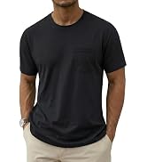 MAGNIVIT Men's Cotton Pocket Tee Shirts Soft Crew Neck Solid Color T Shirt Casual Short Sleeve Su...
