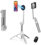 PHOPIK 35" Magnetic Selfie Stick Phone Tripod, Extendable Phone Tripod with Cold Shoe and Remote,...
