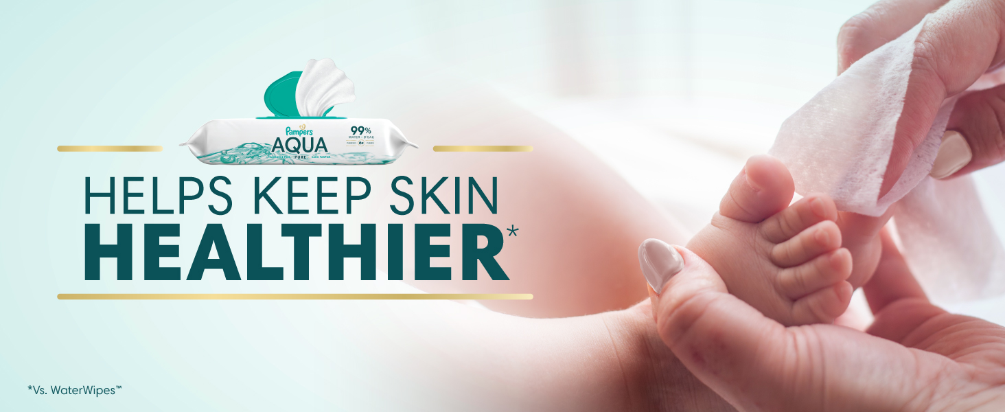 Helps keeps skin healthier* *vs WaterWipes