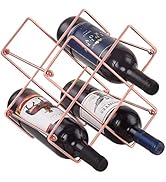 Buruis Countertop Wine Rack - 6 Bottle Wine Holder for Red White Wine Storage - Freestanding Meta...