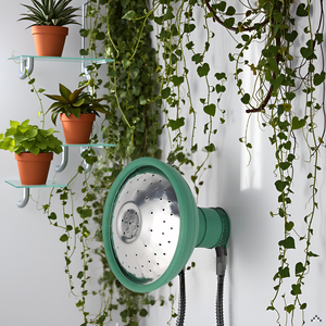 A lush, vibrant garden filled with blooming flowers and greenery, providing a serene backdrop for th
