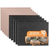 Felt Furniture Pads 10pcs 8" x 6" Adhesive Large Felt Pads, Cuttable Chair Leg Pads, Hardwood Flo...