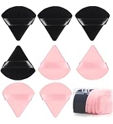 8 Pcs Cotton Powder Puff Face,JASSINS Triangle super soft Both dry and wet Makeup Setting Puff,Fo...