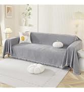 Royhom Couch Cover Chenille Sectional Sofa Covers for 3 Cushion Couch Reversible Sofa Slipcover w...