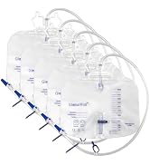 GlobalRoll Urinary Drainage Bag with Anti-Reflux Chamber, Bedside Drainage Bag 4000 mL with 39