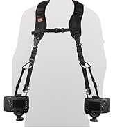 ztowoto Camera Strap Double Shoulder Camera Strap Harness Quick Release Adjustable Dual Camera Te...