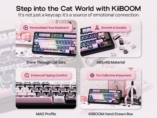 Meow Bow Keycaps