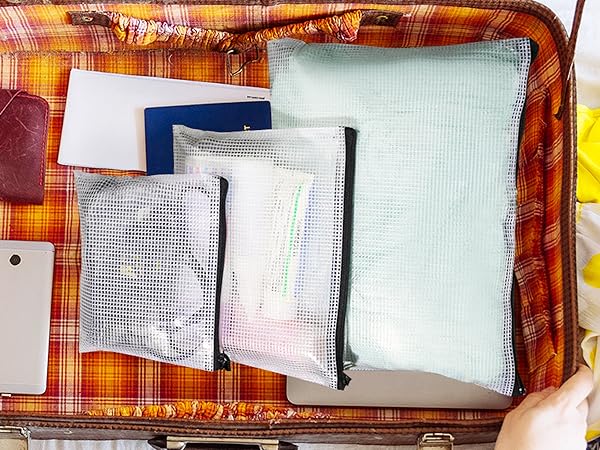 mesh zipper pouch