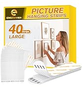 EMITEVER Picture Hanging Strips Heavy Duty, Damage Free Hanging Picture Hangers for Walls, Pictur...