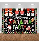 Mocsicka Christmas Pajamas Party Backdrop Merry Christmas Pajamas Baby Shower Party Decorations W...