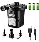 Electric Air Pump for Mattress: Rechargeable 4000mAh Battery Air Pump - Dr.meter Portable Quick-F...