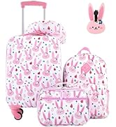 Travelers Club 5 Piece Kids' Luggage Set, Bunny