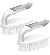 Scrub Brushes for Cleaning Bathtub Scrubber Heavy Duty Scrub Brush with Handle Stiff Bristle Clea...
