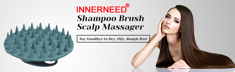 scalp massager shampoo brush head hair cleansing scrubber