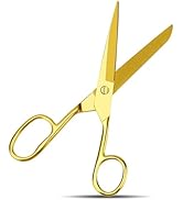 Gold Scissors for Office Multipurpose Stylish: 7 inch - Comfort Grip - Stainless Steel - Scissors...