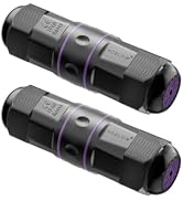 VCELINK IP68 Waterproof RJ45 Coupler (2-Pack) – Shielded Cat6/Cat5e/Cat5 Ethernet Connector, PoE ...