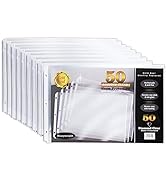 50 Pack 11x17 Inch Heavyweight Diamond Clear Sheet Protectors, Side Loading, Ledger Sheet Protect...