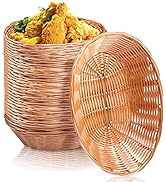 Yesland 12 Pack Plastic Oval Basket Small Gift Baskets, Food Storage Basket & Fruit Basket, 10 x ...