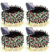 Solar Christmas Lights Outdoor, 4 Pack 180FT Solar String Lights Waterproof | 320 LED Solar