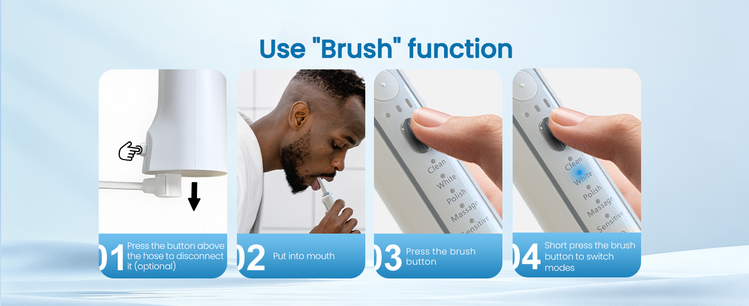 electric toothbrush with water flosser