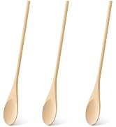 3 Pcs Wooden Spoons for Cooking, 12 Inches Long Handle Spoons | Large Wooden Cooking Utensils for...