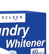 Xcleen Laundry Whitener Sheets 60 count, Chlorine Free, Fragrance Free Bleach for White Clothes, ...