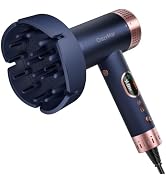 CrazyMar High Speed Ionic Hair Dryer with Diffuser, LED Display | 1800W Fast Drying, Frizz Contro...