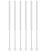 Dosanlues Straw Cleaner Brushes Sets, 12 Inch 6 Pieces Extra Long Nylon Bristles and Stainless St...