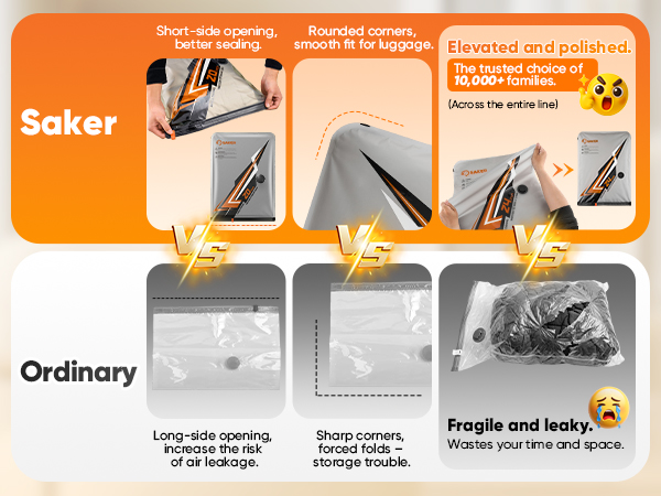 Saker Vacuum Seal Bags for Clothing