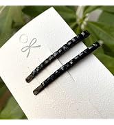 DPWOUM 2Pcs Black Pins,Hair Styling Pins,Shiny Hair Pin,Hairpin,Sparkly Hair Decoration for Women...