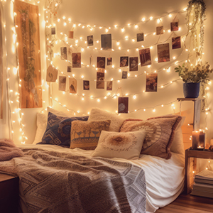 Bedroom lights string room