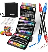Acrylic Paint Pens Markers, 60 Colors Dual Tip Acrylic Paint Pens for Rock Painting, Wood, Canvas...