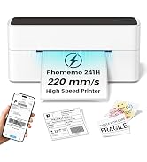 Phomemo High-Speed Shipping Label Printer 220mm/s - 4X6 Wireless Thermal Label Printer for Small ...