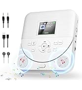 Erasiny Bluetooth CD Player Portable for Home with Dual Speakers, FM Transmitter, Rechargeable Po...