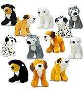 Plush Puppy Dogs (Pack of 6) Assorted Cute Stuffed Puppies - 6 Inches, Small Plushed Animals, 6 D...