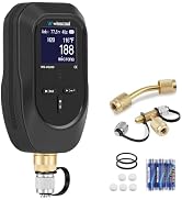 WISSCOOL HVAC Digital Micron Vacuum Gauge, 0-75000 Microns Visual Alert | Pirani sensor, Temperat...