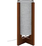 GOEBLESON Small Bedside Lamp, 13.4" Modern Wood Table Lamp with LED Bulb | 3 Color Temperatures &...